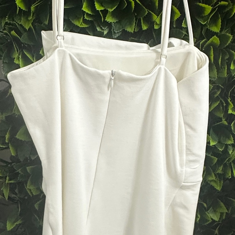 Lulu's Asymmetrical White Dress - Picture 2 of 2